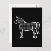 Binary Unicorn Postkarte (Vorne/Hinten)