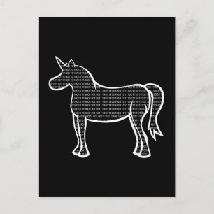 Binary Unicorn Postkarte