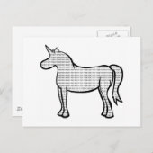 Binary Unicorn Postkarte (Vorne/Hinten)