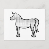 Binary Unicorn Postkarte (Vorderseite)