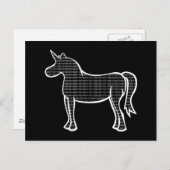 Binary Unicorn Postkarte (Vorne/Hinten)