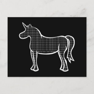 Binary Unicorn Postkarte
