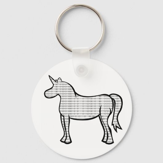 Binary Unicorn Schlüsselanhänger (Vorderseite)