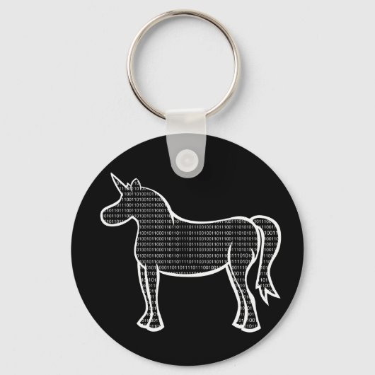 Binary Unicorn Schlüsselanhänger (Vorderseite)