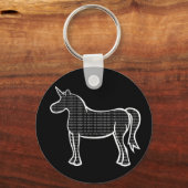 Binary Unicorn Schlüsselanhänger (Vorderseite)