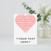 Binary Valentine Postcard Feiertagspostkarte (Stehend Vorderseite)