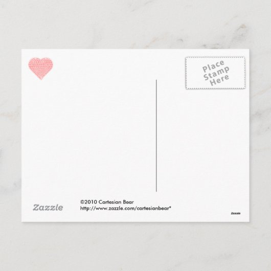 Binary Valentine Postcard Feiertagspostkarte (Rückseite)