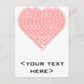 Binary Valentine Postcard Feiertagspostkarte (Vorderseite)