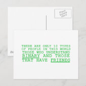 Binary vs. Friends Postkarte (Vorne/Hinten)
