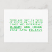 Binary vs. Friends Postkarte (Vorderseite)