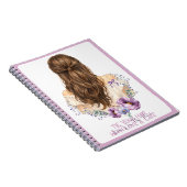 Binde dein Haar mit Liebe und Sorgfalt Floral Bout Notizblock (Rechte Seite)