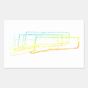 Bindehautblur Rechteckiger Aufkleber