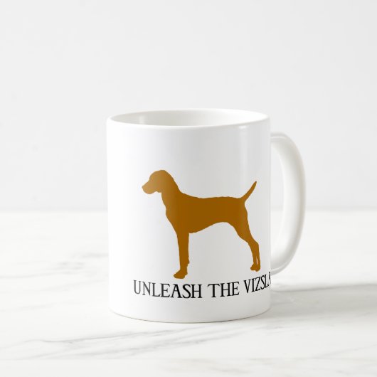 BINDEN SIE DAS VIZSLA LOS KAFFEETASSE (VorderseiteRechts)
