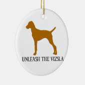 BINDEN SIE DAS VIZSLA LOS KERAMIK ORNAMENT (Rechts)