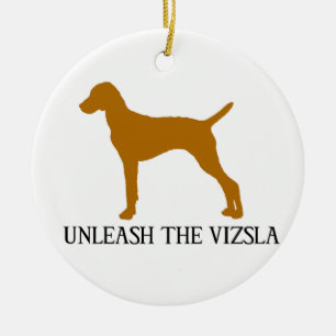 BINDEN SIE DAS VIZSLA LOS KERAMIK ORNAMENT