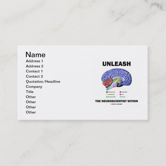 Binden Sie den Neurologen innerhalb los Visitenkarte (Vorderseite)