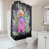 BINDEN Sie PLAYDATE CHOW-CHOW - Duschvorhang oder (Beispiel)