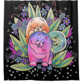 BINDEN Sie PLAYDATE CHOW-CHOW - Duschvorhang oder (Vorderseite)