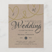 Binden von Knot TYPOGRAHY Wedding Invites - Kraft (Vorderseite)