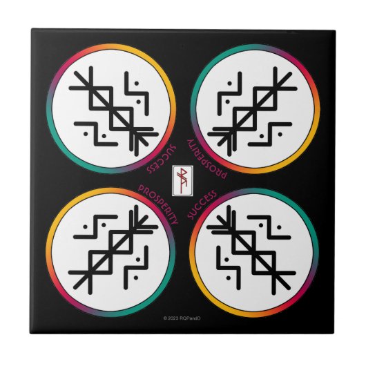 Bindende Keramik für Erfolg und Wohlstand Fliese (Vorderseite)