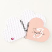 Binder für die monogramm-Kalligraphie mit rosa Not Notizblock (Innenseite)