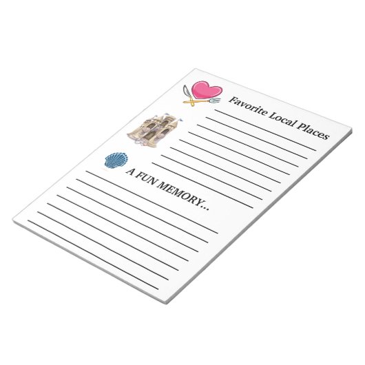 Binder Gästebuch, Urlaub, etc. Note Pad Notizblock (angewinkelt)