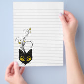 Binder Papier 8.5 "x11" schwarze Katze, schwarz (Hand)