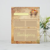 Binderseite für rustikale Harvest Pumpkin-Erntedan (Stehend Vorderseite)