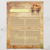 Binderseite für rustikale Harvest Pumpkin-Erntedan (Rückseite)