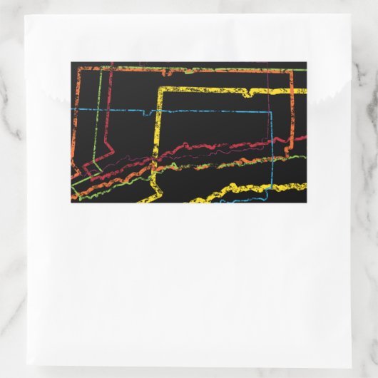 Bindestrich Rechteckiger Aufkleber (Tasche)