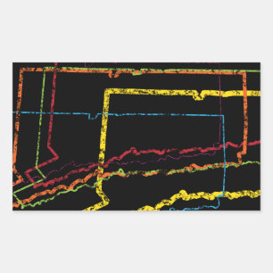 Bindestrich Rechteckiger Aufkleber