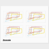 Bindestrich Rechteckiger Aufkleber (Blatt)