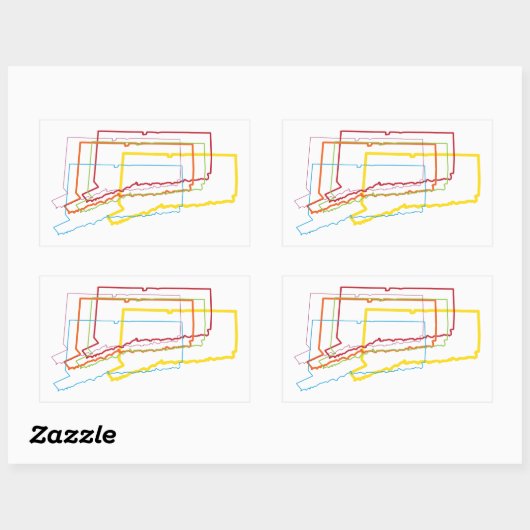 Bindestrich Rechteckiger Aufkleber (Blatt)