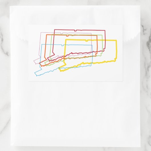 Bindestrich Rechteckiger Aufkleber (Tasche)