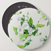 Bindete weiße Blume Button (Vorne & Hinten)