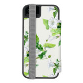 Bindete weiße Blume Incipio iPhone Geldbeutel-Hülle (Folio Rückseite)