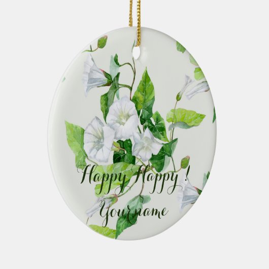 Bindete weiße Blume Keramik Ornament (Rechts)