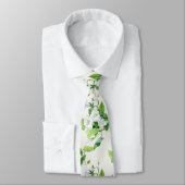 Bindete weiße Blume Krawatte (Gebunden)