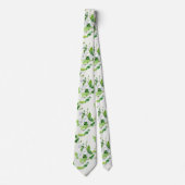 Bindete weiße Blume Krawatte (Vorderseite)