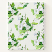 Bindete weiße Blume Notizblock (Rückseite)