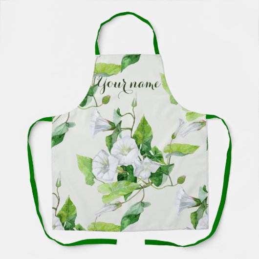 Bindete weiße Blume Schürze (Vorderseite)