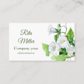 Bindete weiße Blume Visitenkarte (Vorderseite)