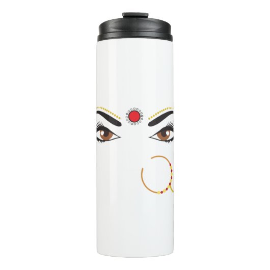 Bindhi Indian Desi Culture Girly Thermosbecher (Vorderseite)