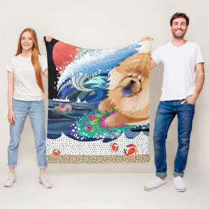 BINDI CHOWABUNGA - Chow-Chow Fleece/Stranddecke Fleecedecke