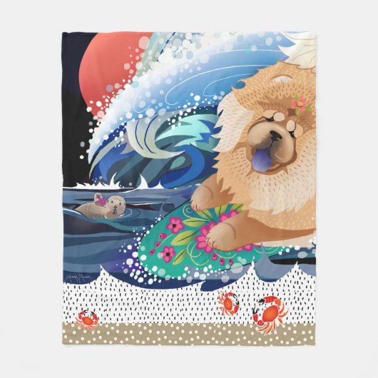 BINDI CHOWABUNGA - Chow Fleece/Stranddecke Fleecedecke (Vorderseite)