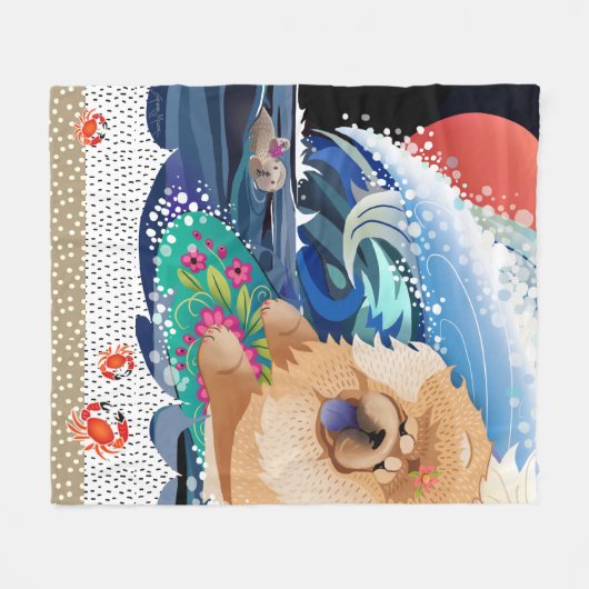 BINDI CHOWABUNGA - Chow Fleece/Stranddecke Fleecedecke (Vorderseite (Horizontal))