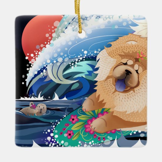 BINDI CHOWABUNGA Chow Keramikornament (Vorderseite)