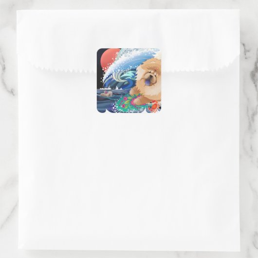 BINDI CHOWABUNGA - Chow Surfer Aufkleber (Tasche)