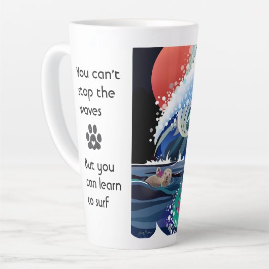 BINDI CHOWABUNGA mit Text- und Latte-Tasse Milchtasse (Linke Ecke)