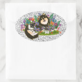 BINDI Finnische Lapphund-Aufkleber Ovaler Aufkleber (Tasche)